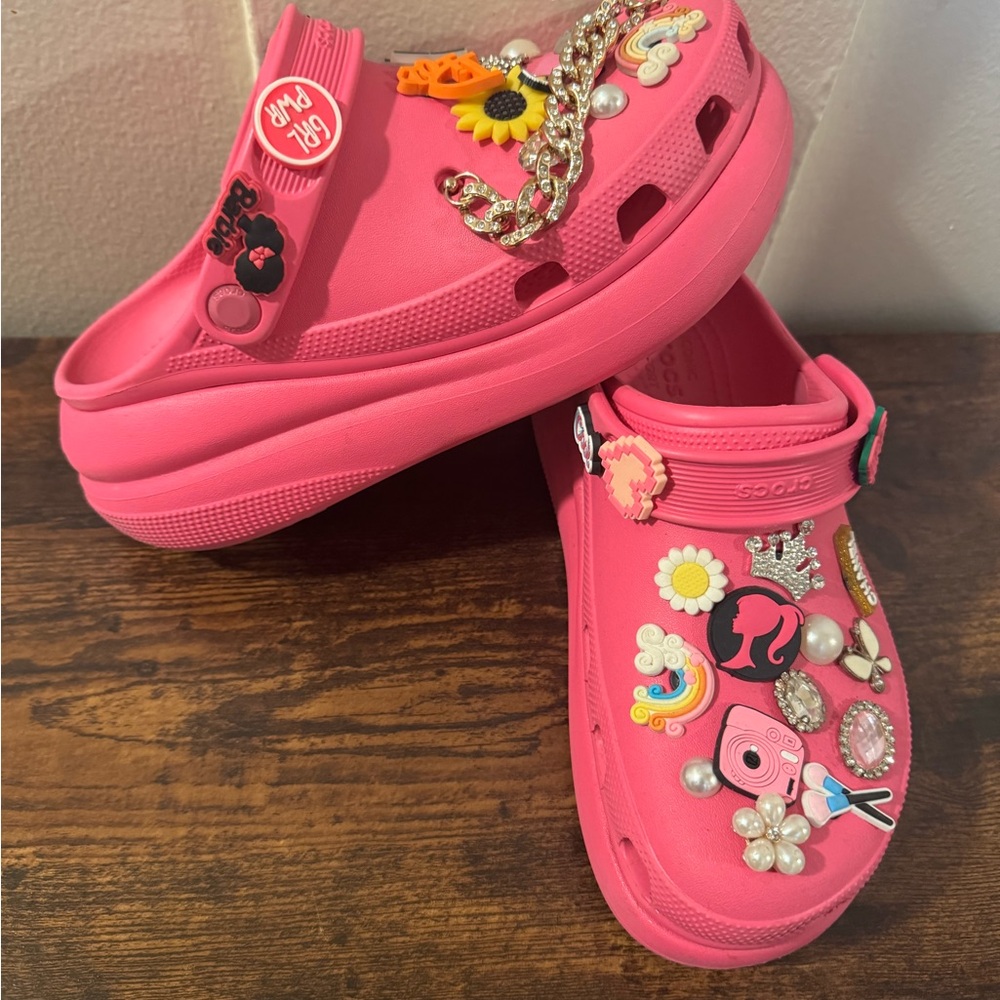 CROCS Vibrant Pink Slip-Ons